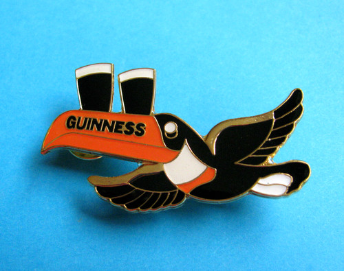 Guinness toucan two pints pin - guinness,