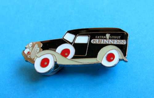 Guinness delivery van - van, pin